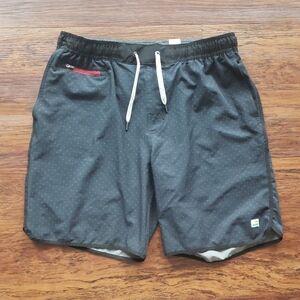 Vuori Gray Polka Dot Men's Athletic Bank Shorts Size Large